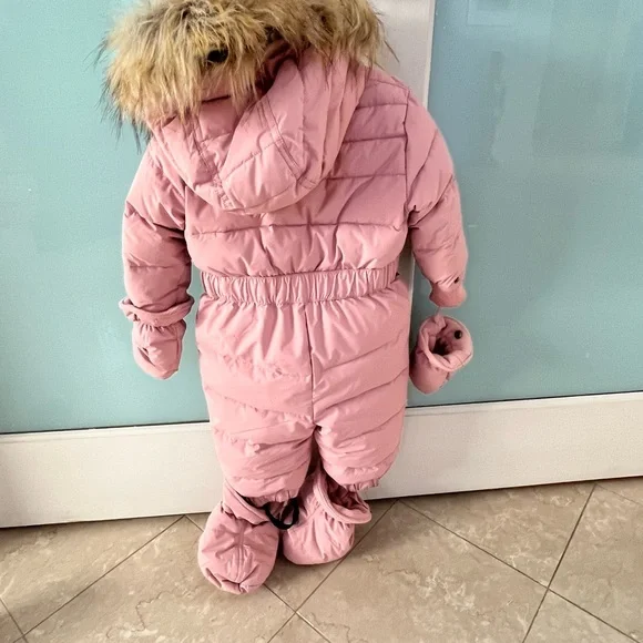 Deux par Deux Pink Winter Snowsuit 18mo - Picture 3 of 6